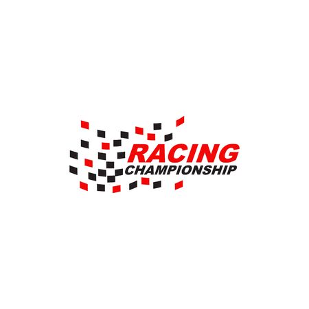 Race flag icon logo design inspiration vector illustration templateのイラスト素材