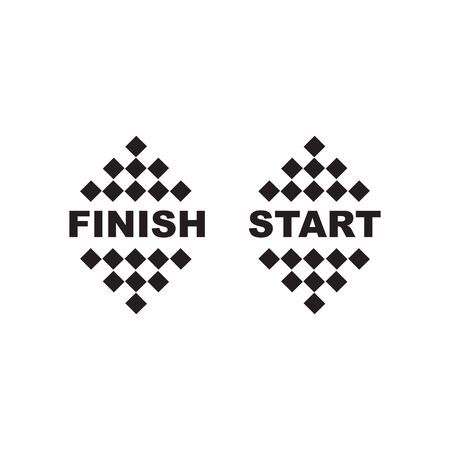 Race flag icon logo design inspiration vector illustration templateのイラスト素材