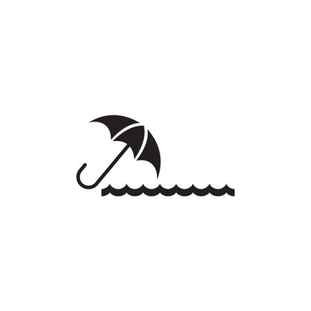 Umbrella icon logo design vector templateのイラスト素材