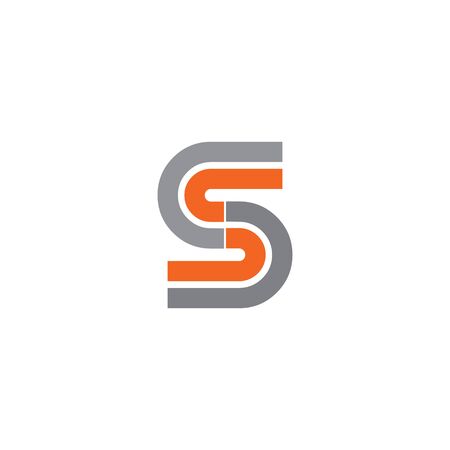S letter initial icon logo design vector templateのイラスト素材