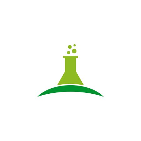 Lab logo design with using chemical bottle icon logo design vector templateのイラスト素材