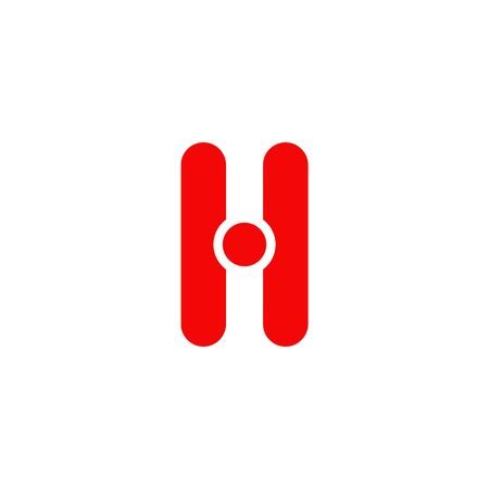 H letter initial icon logo design inspiraiton vector templateのイラスト素材