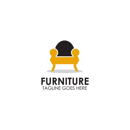 Furniture chair icon logo design inspiration vector templateのイラスト素材