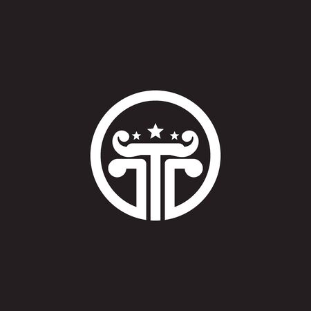 Concrete pillar icon logo design inspiration vector templateのイラスト素材