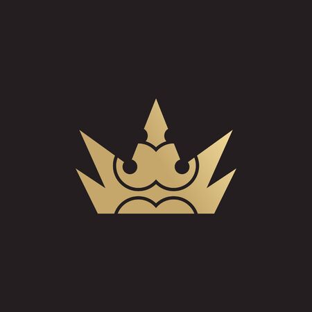 Luxury crown icon logo design inspiration vector templateのイラスト素材