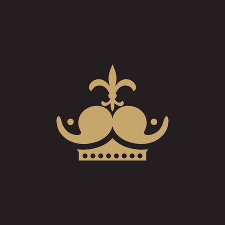 Luxury crown icon logo design inspiration vector templateのイラスト素材