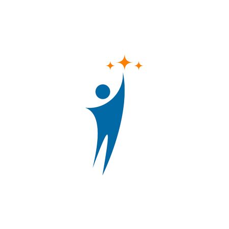 Human character icon logo design inspiration vector templateのイラスト素材