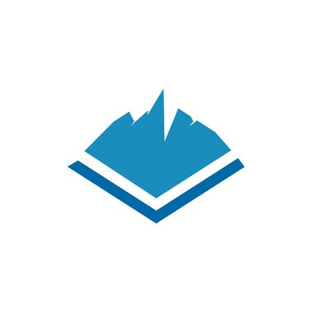 Iceberg logo icon design illustration vector templateのイラスト素材