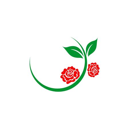 Rose icon logo design inspiration vector templateのイラスト素材