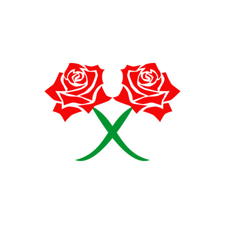 Rose icon logo design inspiration vector templateのイラスト素材