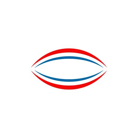 Rugby sport logo design inspiration vector template illustrationのイラスト素材