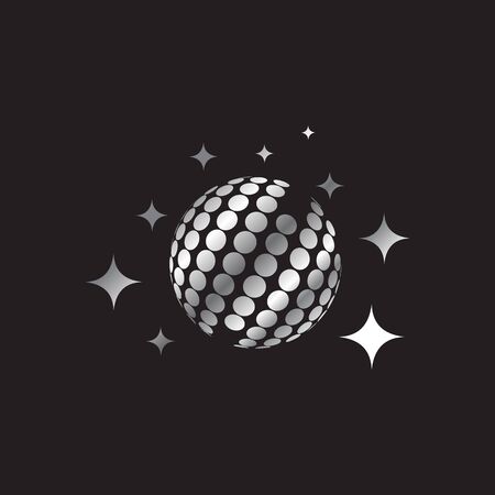 Disco Ball icon illustration design vector templateのイラスト素材