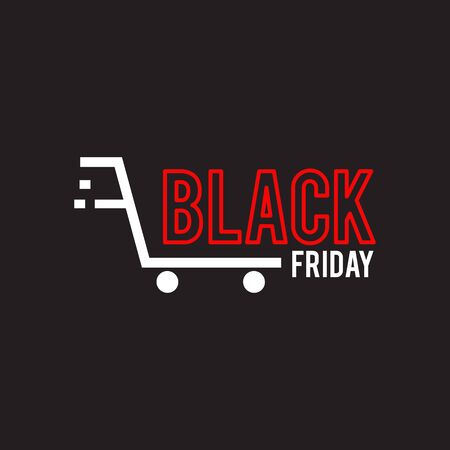 Black friday sales advertisement emblem design vector template illustrationのイラスト素材
