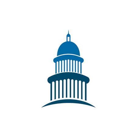 Capitol building landmark logo design inspiration vector templateのイラスト素材