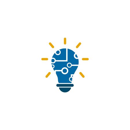 Electric lamp icon logo design inspiration vector templateのイラスト素材
