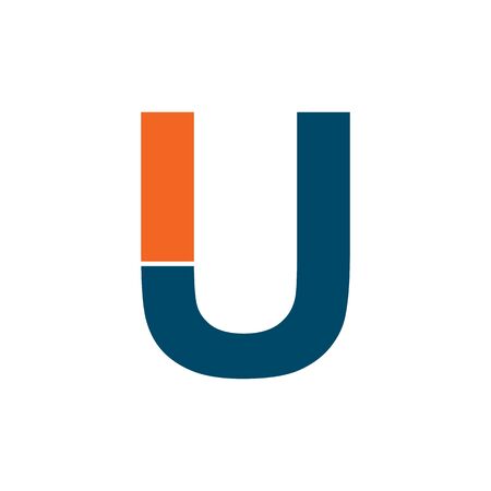U letter initial icon logo design inspiration vector templateのイラスト素材