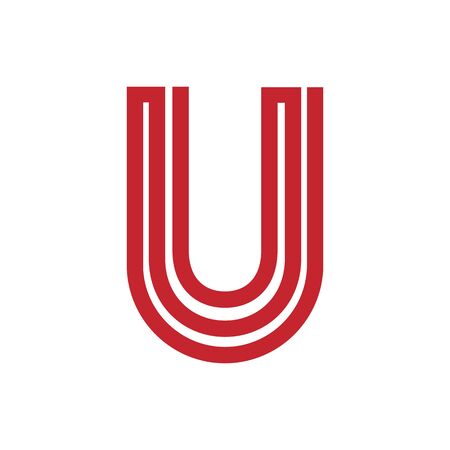 U letter initial icon logo design inspiration vector templateのイラスト素材