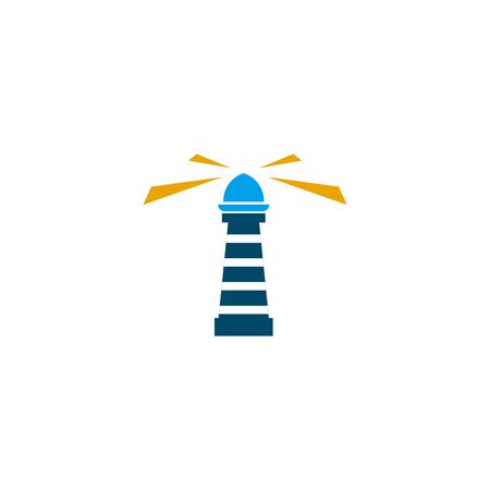 Lighthouse building monitoring icon logo design inspiration vector illustration templateのイラスト素材