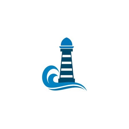 Lighthouse building monitoring icon logo design inspiration vector illustration templateのイラスト素材