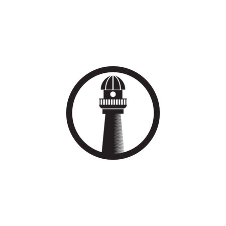 Lighthouse building monitoring icon logo design inspiration vector illustration templateのイラスト素材