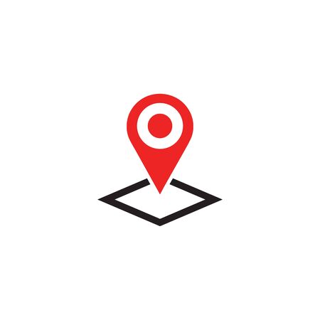 Pin location icon logo design inspiration vector templateのイラスト素材