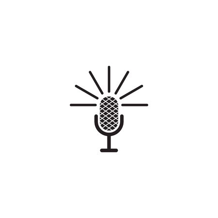 Microphone mic icon logo design inspiration vector illustration templateのイラスト素材