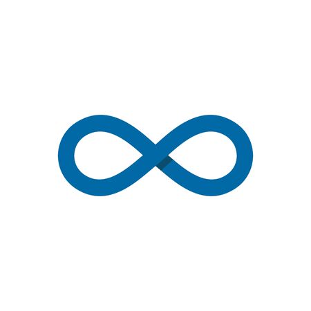 Infinity shape line icon logo design inspiration vector illustration templateのイラスト素材