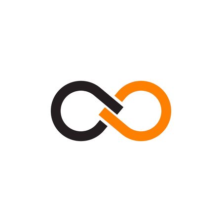 Infinity shape line icon logo design inspiration vector illustration templateのイラスト素材