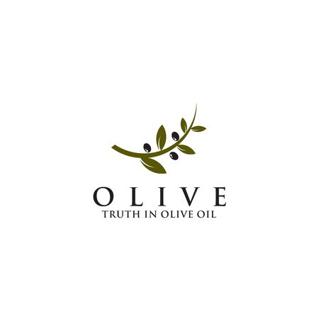 Olive oil business manufacturing company logo design vector illustration templateのイラスト素材