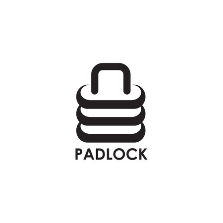 Padlock icon logo design inspiration vector template