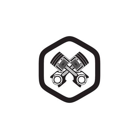 Piston icon logo design inspiration vector templateのイラスト素材