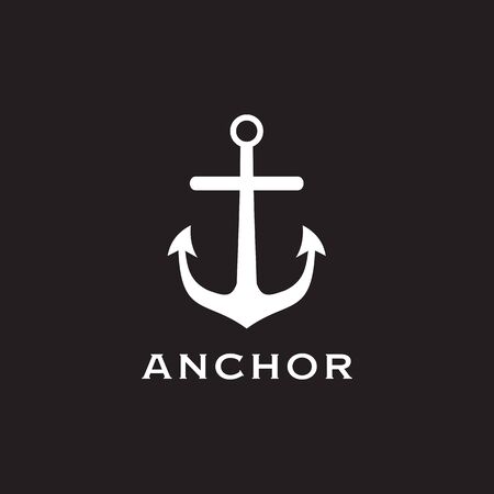 Ship anchor logo design inspiration vector illustration templateのイラスト素材