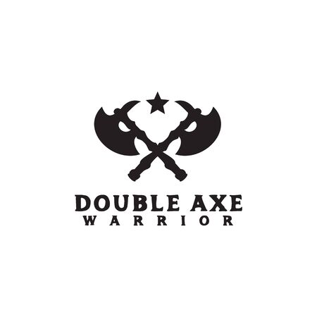 Crossed axes logo icon design inspiration vector templateのイラスト素材