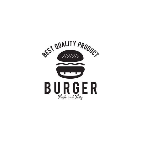 Burger logo design inspiration icon vector illustration templateのイラスト素材