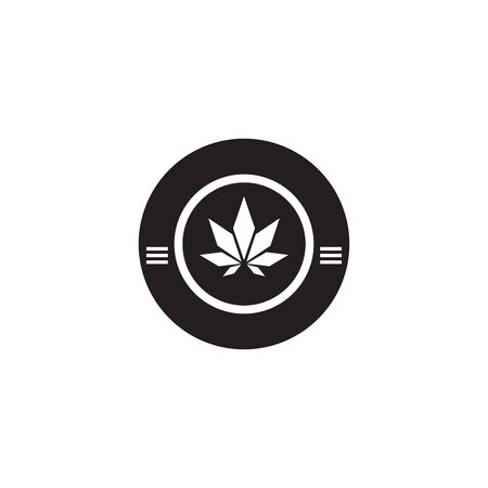 Cannabis leaf icon logo design inspiration vector templateのイラスト素材
