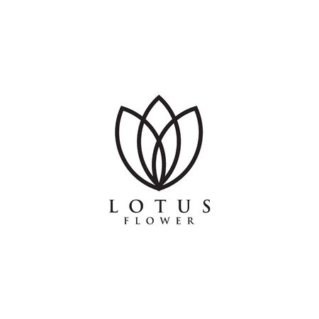 Lotus flower logo design inspiration vector illustration templateのイラスト素材