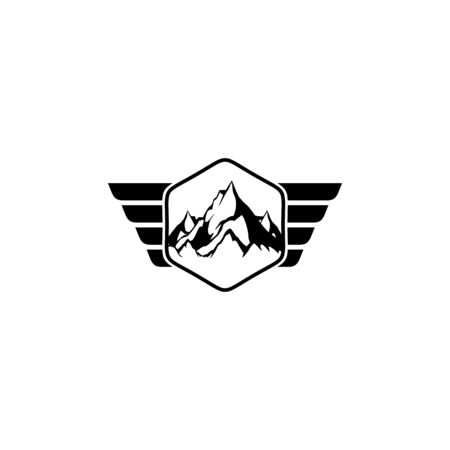 Mountain icon logo design inspiration vector illustration templateのイラスト素材