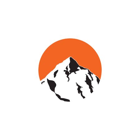 Mountain icon logo design inspiration vector illustration templateのイラスト素材