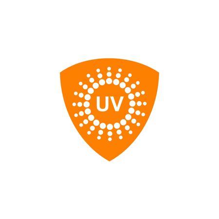 Ultra violet ray protection inspiration emblem logo design vector illustration templateのイラスト素材
