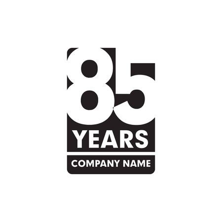 85th year anniversary emblem logo design vector templateのイラスト素材