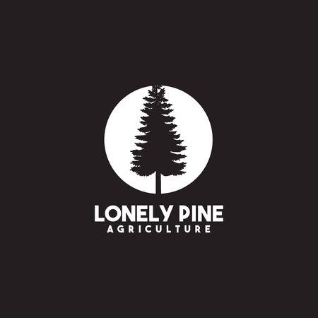 Pine tree icon logo design vector templateのイラスト素材