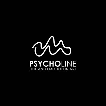 Psycholine logo design  illustration vector templateのイラスト素材