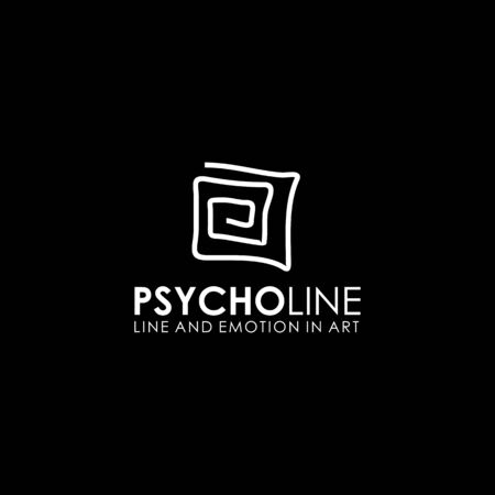 Psycholine logo design  illustration vector templateのイラスト素材