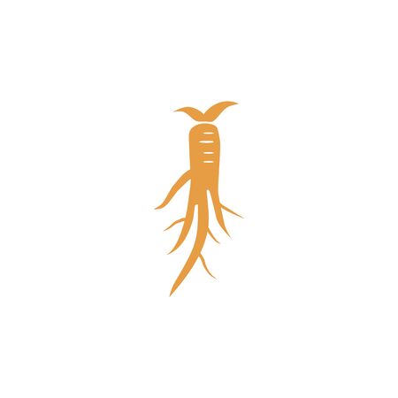 Ginseng plant logo icon design vector illustration templateのイラスト素材