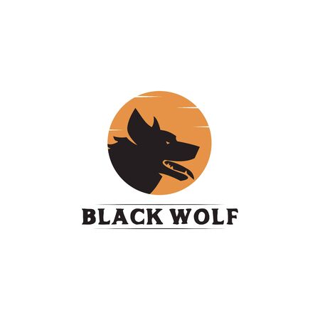 Wolf logo design vector icon illustration templateのイラスト素材