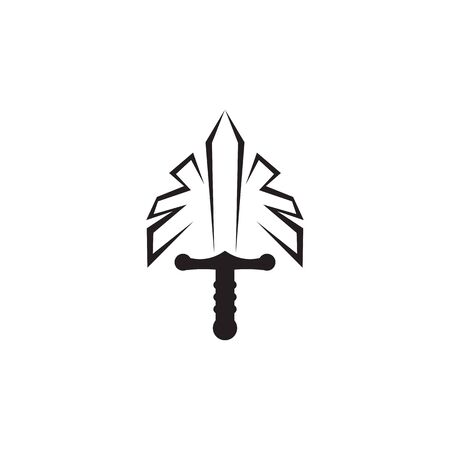 Sword logo icon design vector illustration templateのイラスト素材