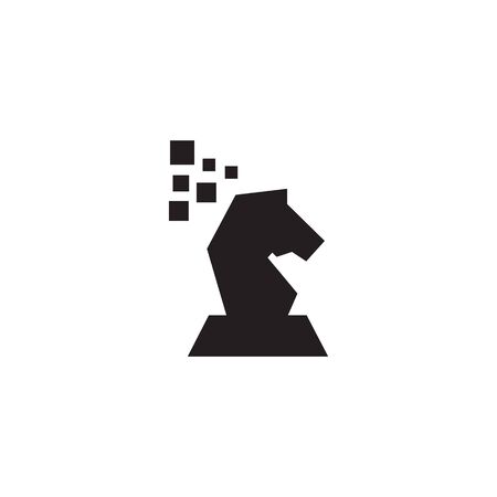 Chess sport logo design vector icon template illustrationのイラスト素材