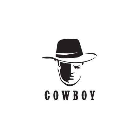 Cowboy logo design vector illustration templateのイラスト素材