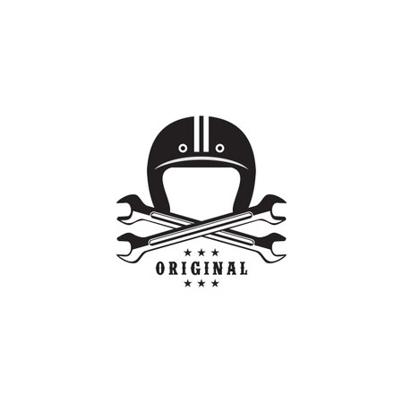 Helmet logo design vector template illustrationのイラスト素材