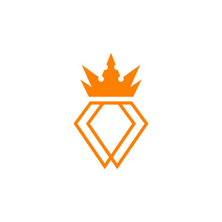 Diamond with crown logo design vector template illustrationのイラスト素材